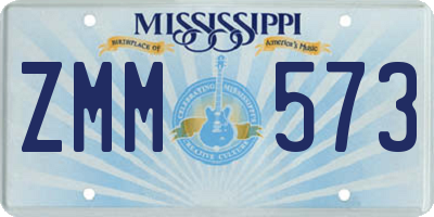 MS license plate ZMM573