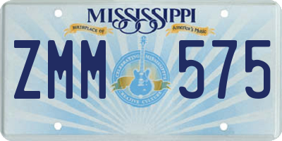 MS license plate ZMM575