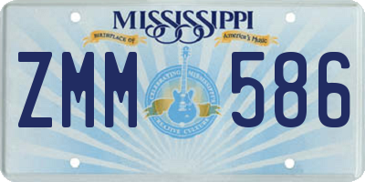 MS license plate ZMM586