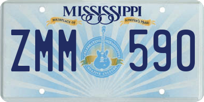 MS license plate ZMM590