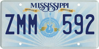 MS license plate ZMM592