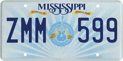 MS license plate ZMM599