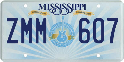 MS license plate ZMM607