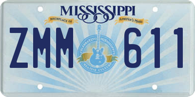 MS license plate ZMM611