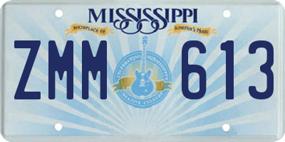 MS license plate ZMM613