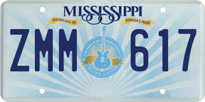 MS license plate ZMM617