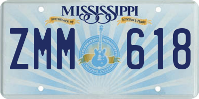 MS license plate ZMM618