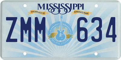 MS license plate ZMM634