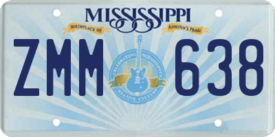 MS license plate ZMM638