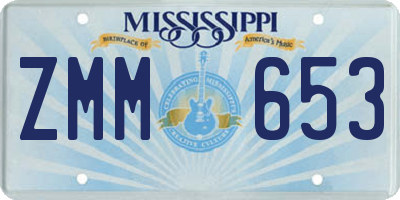 MS license plate ZMM653