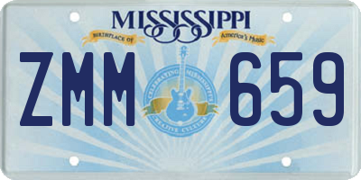 MS license plate ZMM659