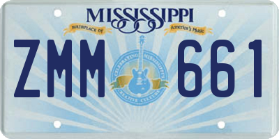 MS license plate ZMM661