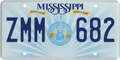 MS license plate ZMM682