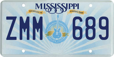 MS license plate ZMM689