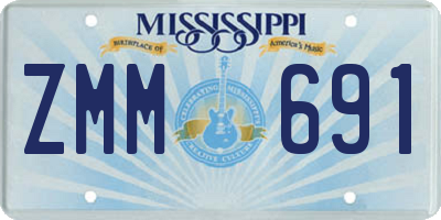 MS license plate ZMM691