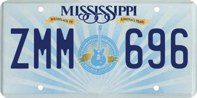 MS license plate ZMM696