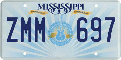 MS license plate ZMM697