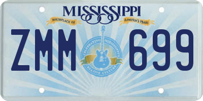 MS license plate ZMM699