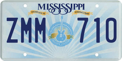 MS license plate ZMM710