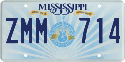 MS license plate ZMM714