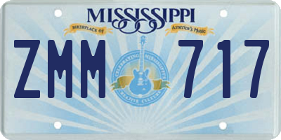 MS license plate ZMM717