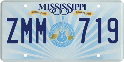 MS license plate ZMM719