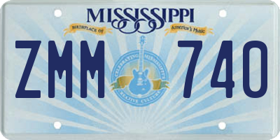 MS license plate ZMM740