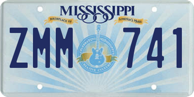 MS license plate ZMM741