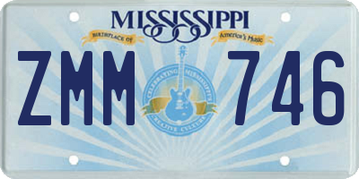 MS license plate ZMM746