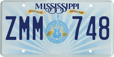 MS license plate ZMM748