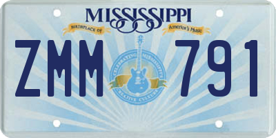 MS license plate ZMM791
