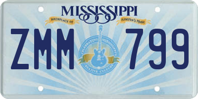 MS license plate ZMM799