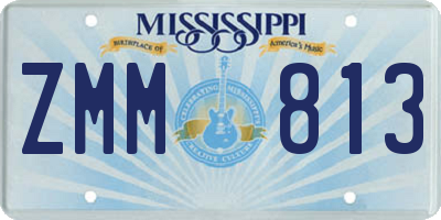 MS license plate ZMM813