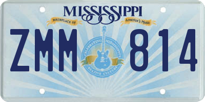 MS license plate ZMM814