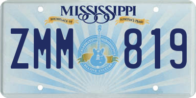 MS license plate ZMM819
