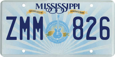 MS license plate ZMM826