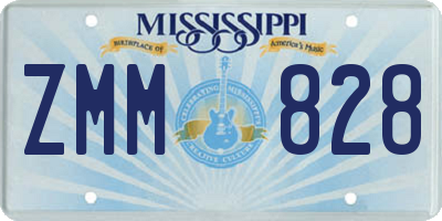 MS license plate ZMM828