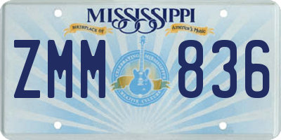 MS license plate ZMM836