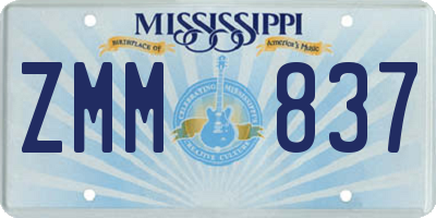 MS license plate ZMM837