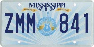 MS license plate ZMM841