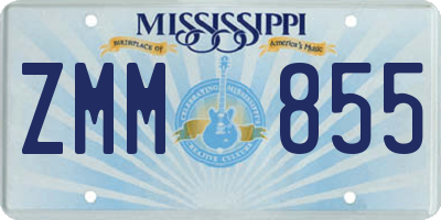 MS license plate ZMM855