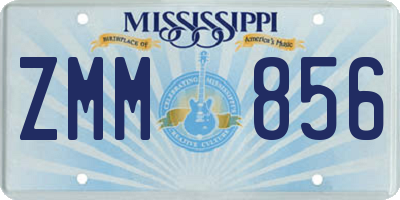 MS license plate ZMM856