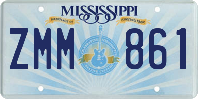 MS license plate ZMM861
