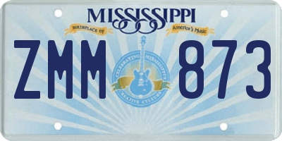 MS license plate ZMM873