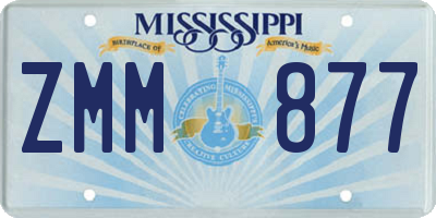 MS license plate ZMM877