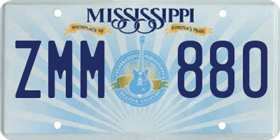 MS license plate ZMM880