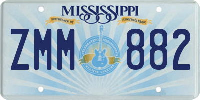 MS license plate ZMM882