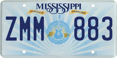 MS license plate ZMM883
