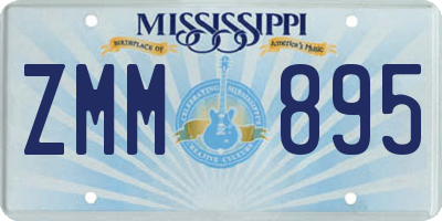 MS license plate ZMM895
