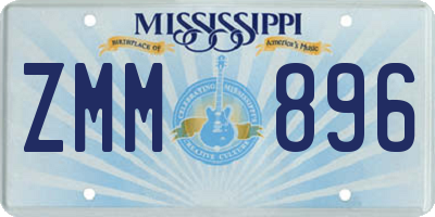 MS license plate ZMM896
